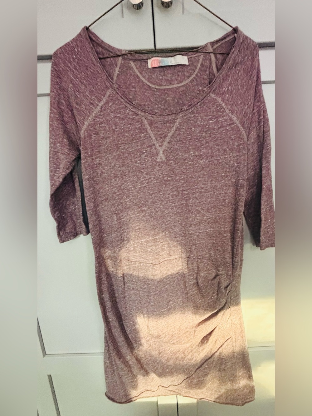 Free People Beach Heather Mauve coverup-Dress ruched side, scoop neck S